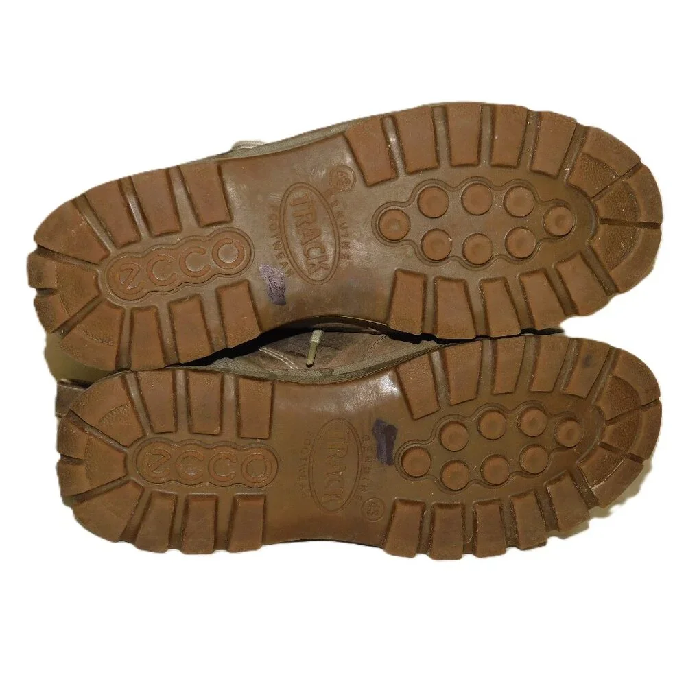 ECCO Track Genuine Footwear Leather Lace-Up Ankle Boots Hiking Work Chore Size 9